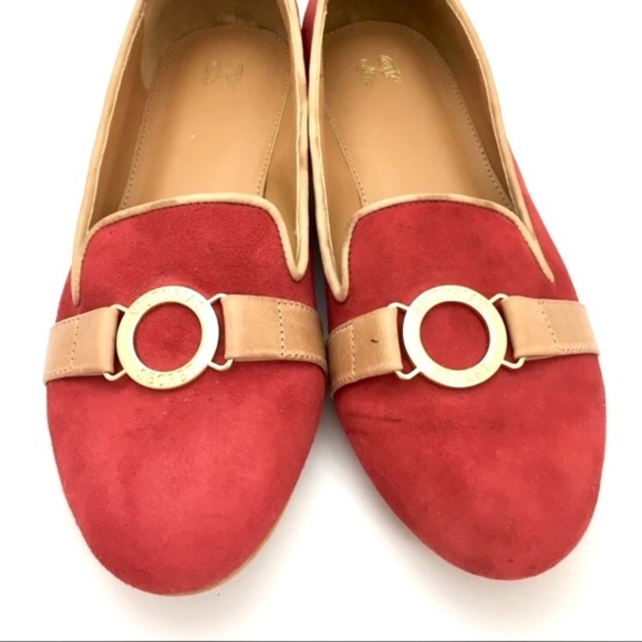 VICTORIA’S Secret Suede Slip on Flat Loafers in Red Size 7 - Picture 3 of 9